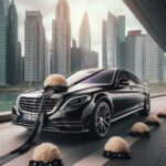 blackwaze wedding luxury car service with black s class